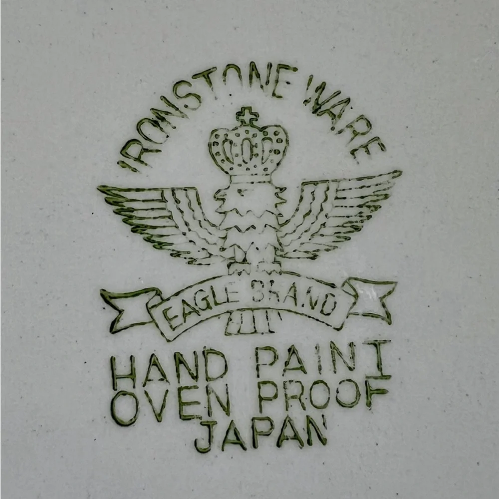 Eagle Brand Ironstone Ware Hand‎ Painted Fruit/Wine Serving Plate